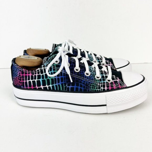 Converse Shoes - Converse Ctas Lift Ox in Black/hyper pink/white Lace Up Shoes NIB